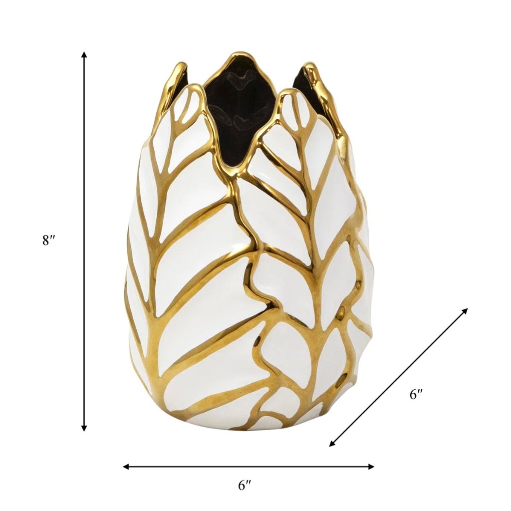 Astrohuge Stoneware Ceramic Vase with Textured Decorative Design