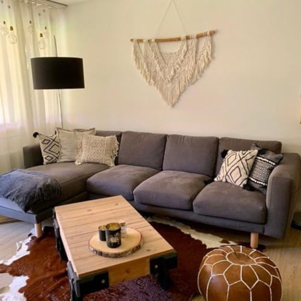 Astrohuge Boho Macramé Wall Tapestry on Wood Rod